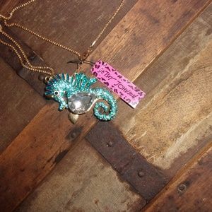 Betsey Johnson Jewelry - Betsey Johnson Aqua Seahorse necklace NWT Betsey Johnson Jewelry - Betsey Johnson Aqua Seahorse necklace NWT
